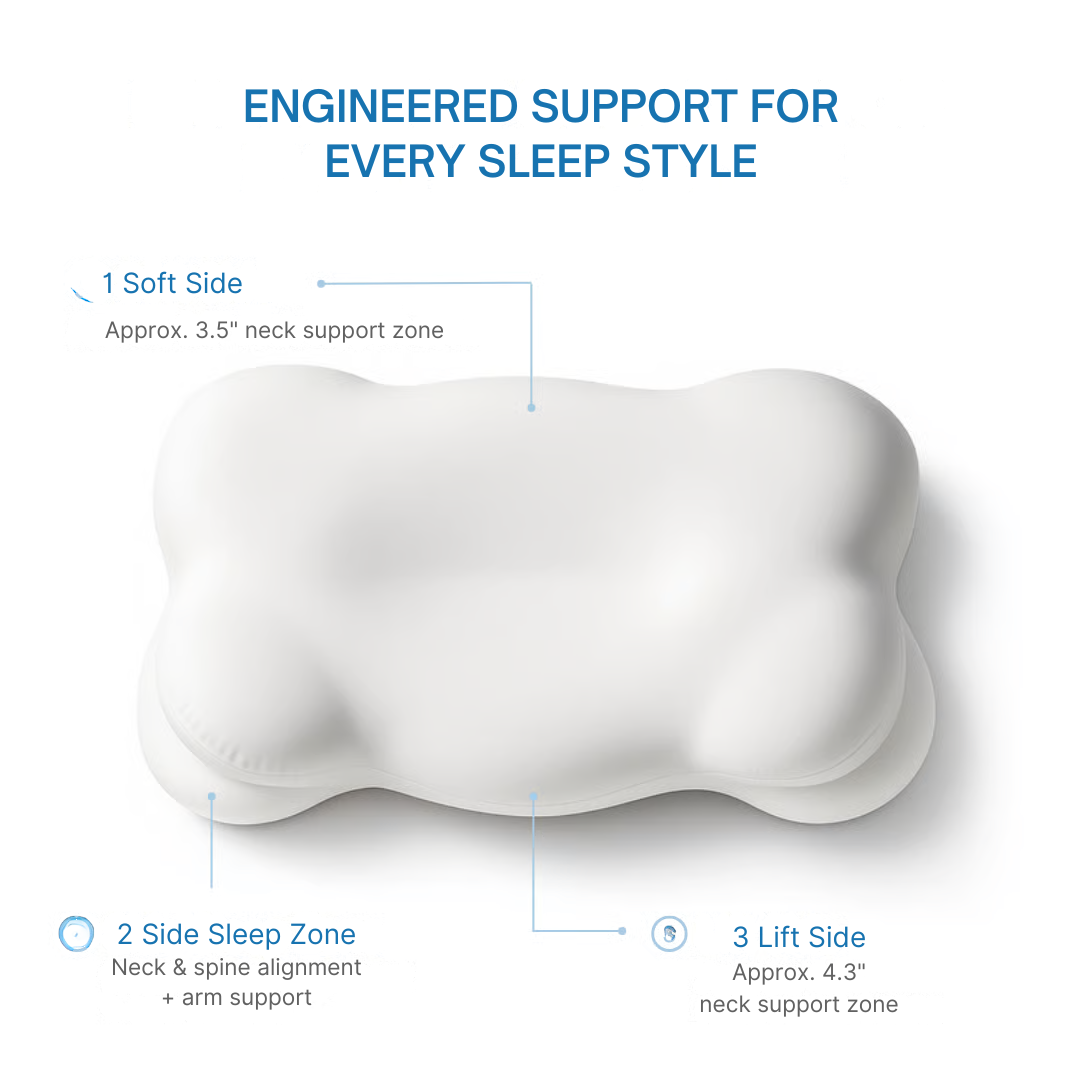 One Pillow. Three Zones. Infinite Ease.